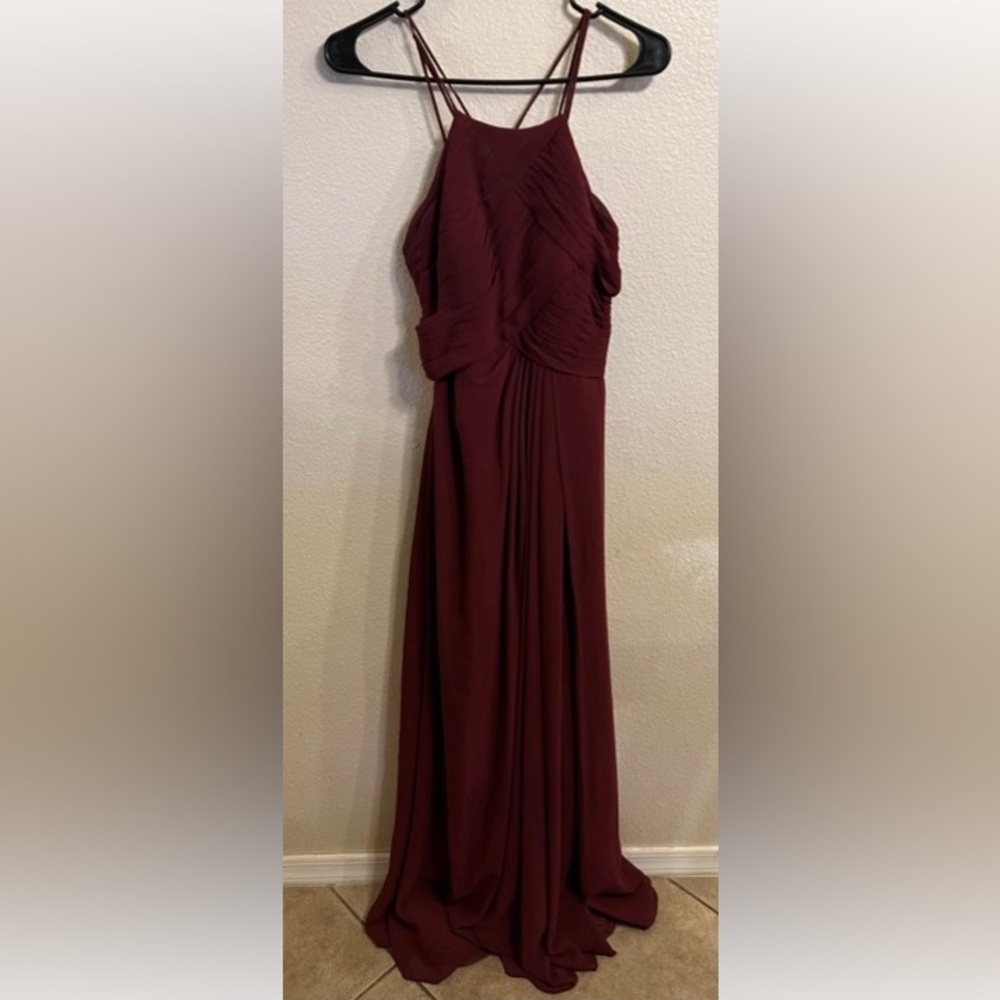 Azazie A4 Burgendy Long Dress